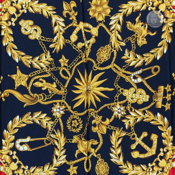 Vintage Scarf Shawl Graphic Bijoux Jewelry Baroque Leopard Print 44in - Picture 5 of 6